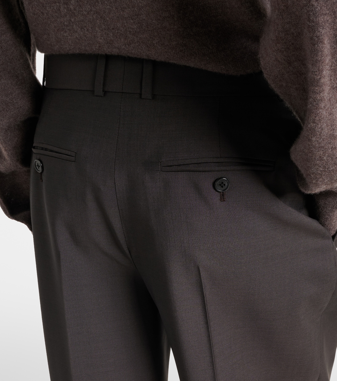 High-Rise-Hose Mikkela aus Wolle und Mohair  | The Row