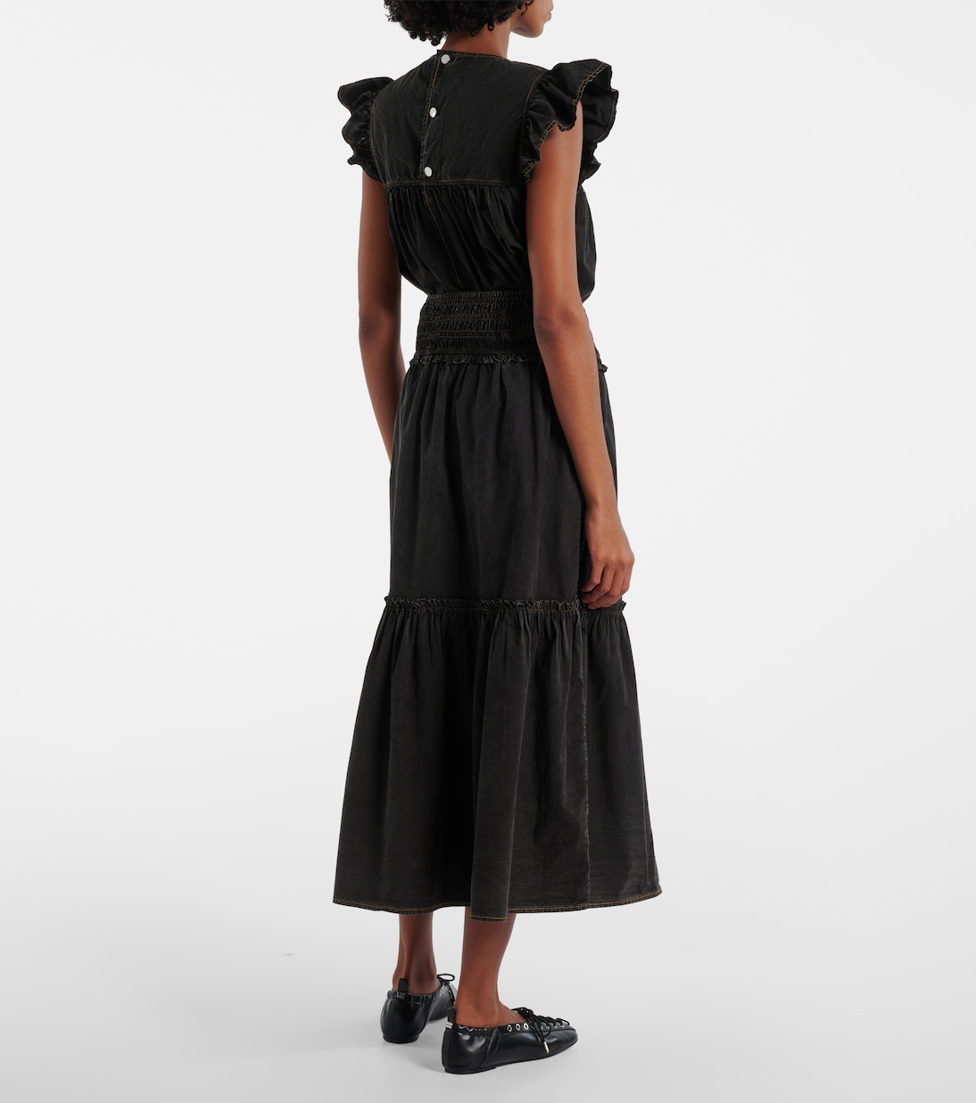 Maxirock aus Baumwolle | Ganni