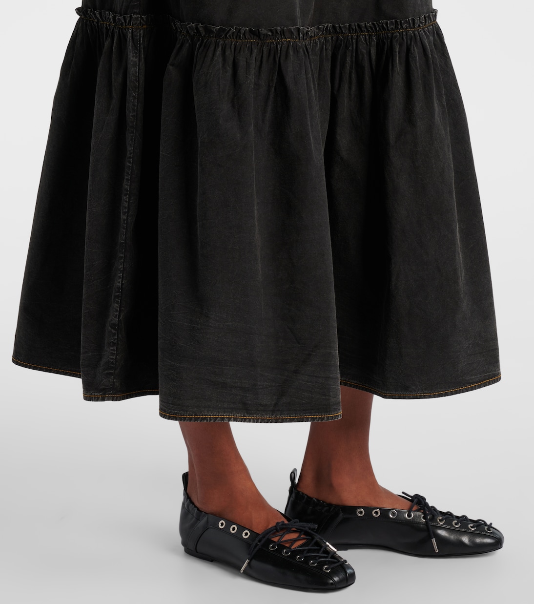 Maxirock aus Baumwolle | Ganni