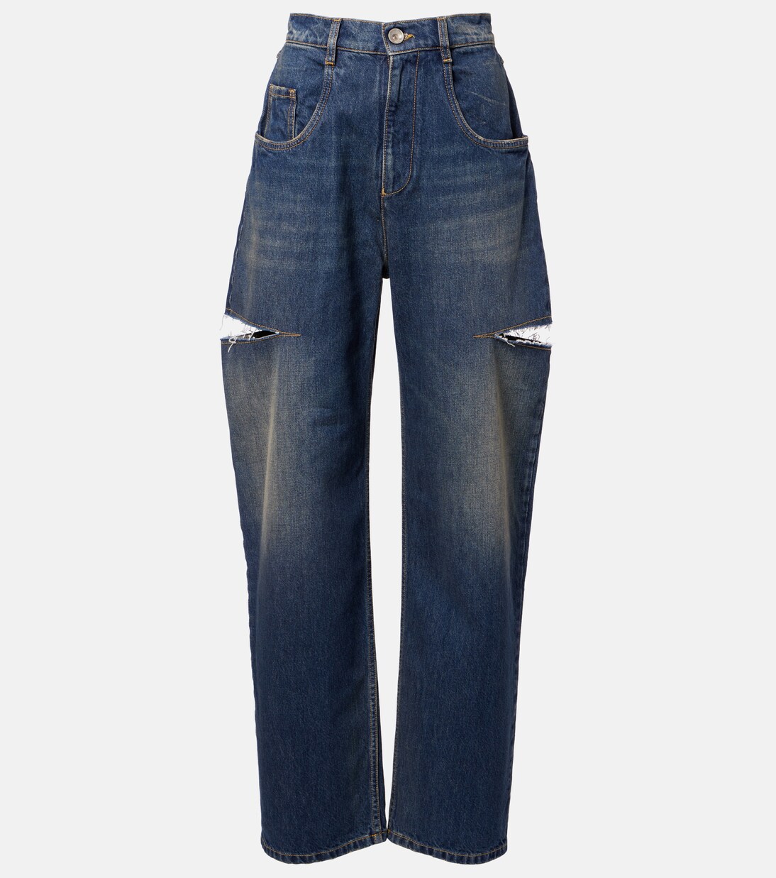 Distressed barrel-leg jeans | Maison Margiela