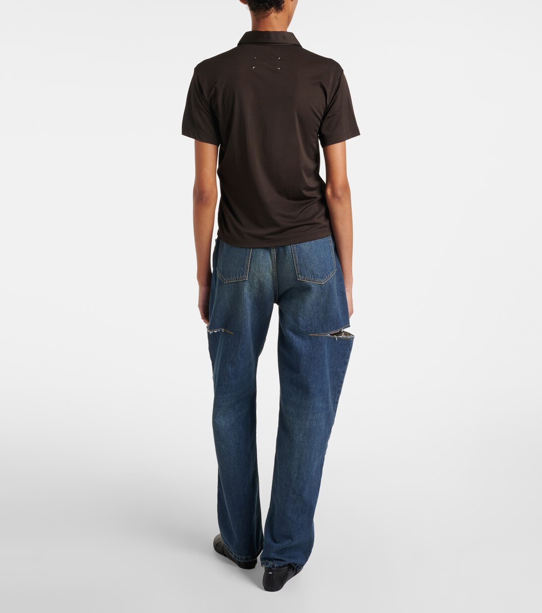 Distressed barrel-leg jeans | Maison Margiela