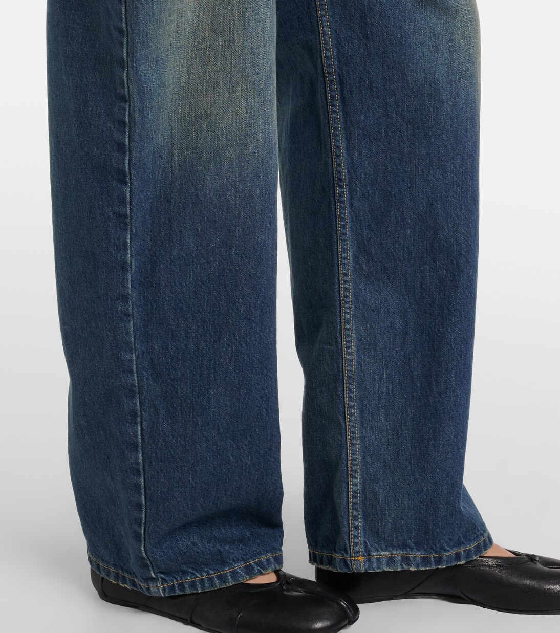 Distressed barrel-leg jeans | Maison Margiela