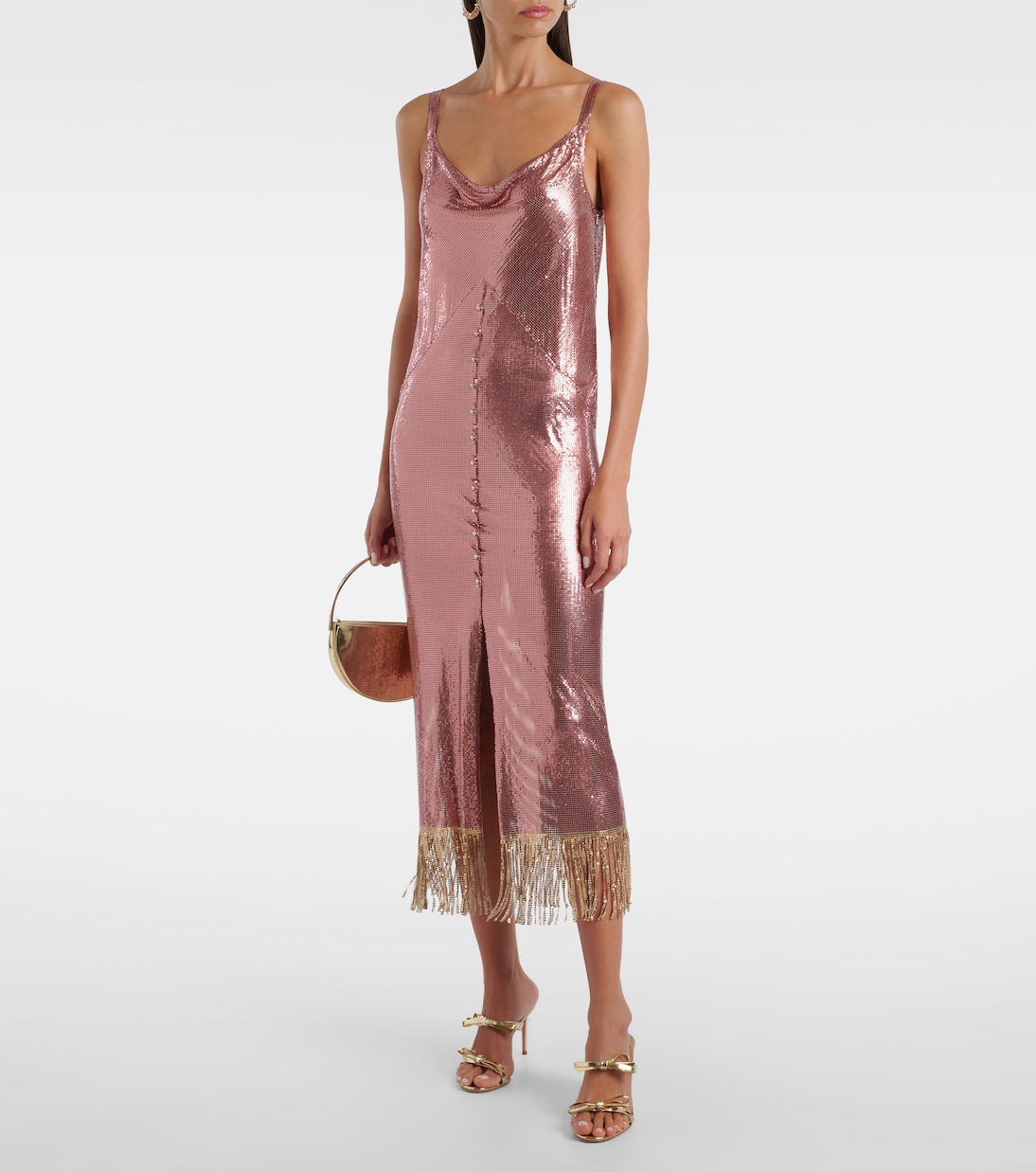 Sandalen Soave 85 aus Metallic-Lederimitat | Aquazzura