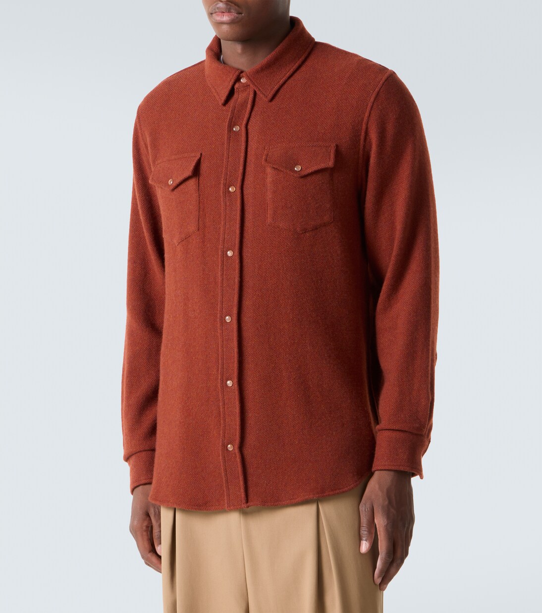 Cashmere shirt with sunstone | God's True Cashmere
