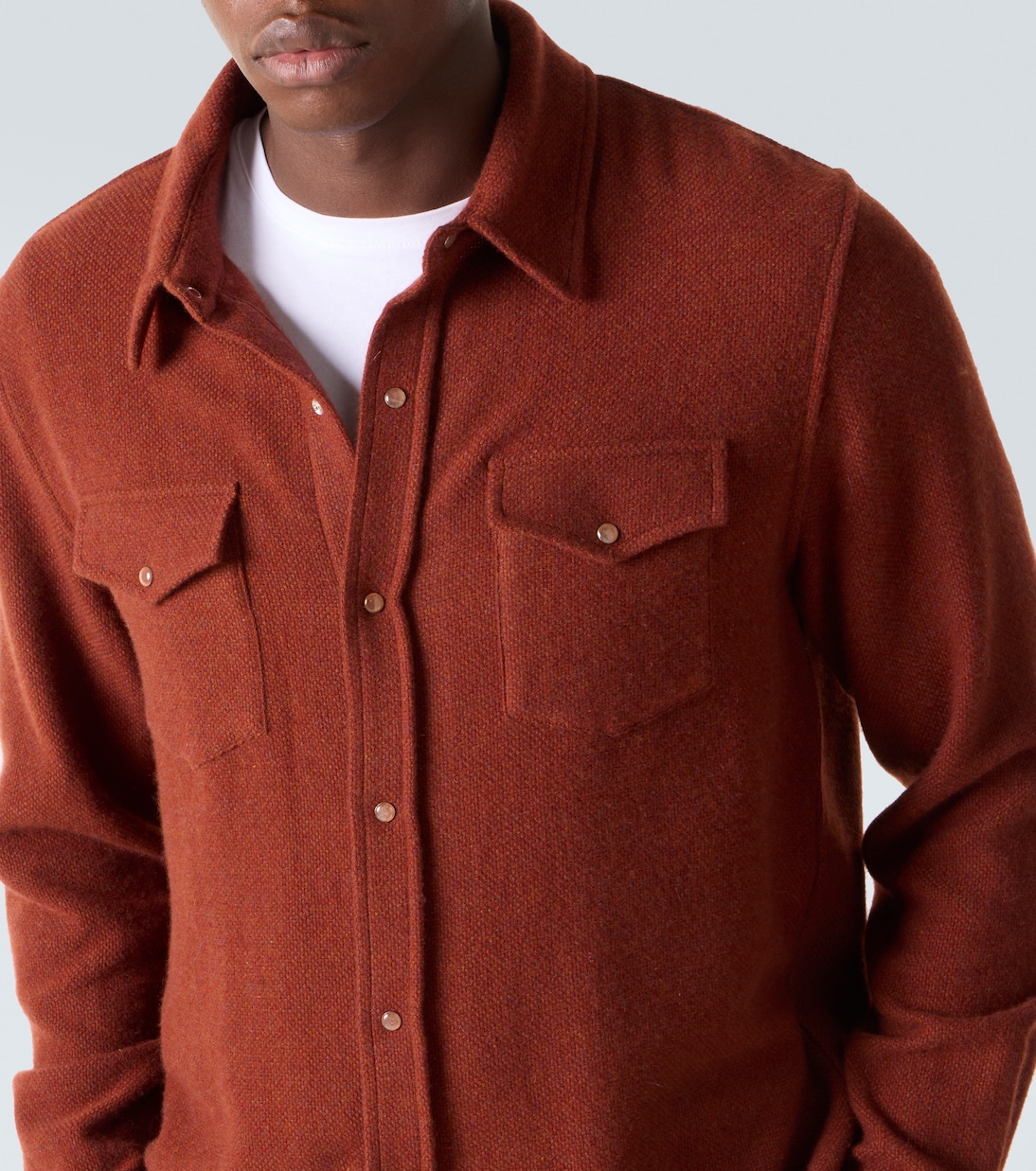 Cashmere shirt with sunstone | God's True Cashmere