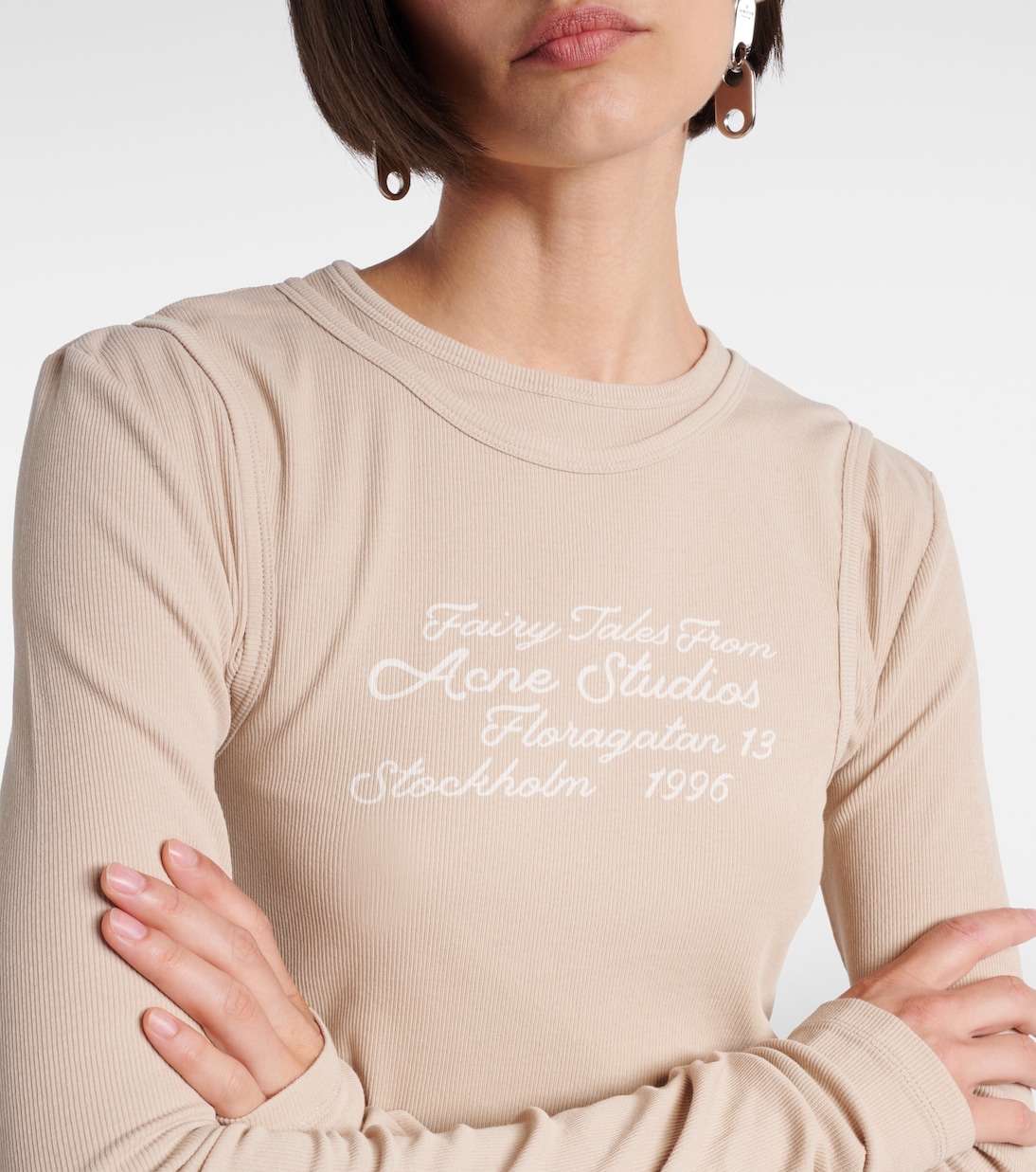 Bedrucktes Longsleeve aus einem Baumwollgemisch | Acne Studios