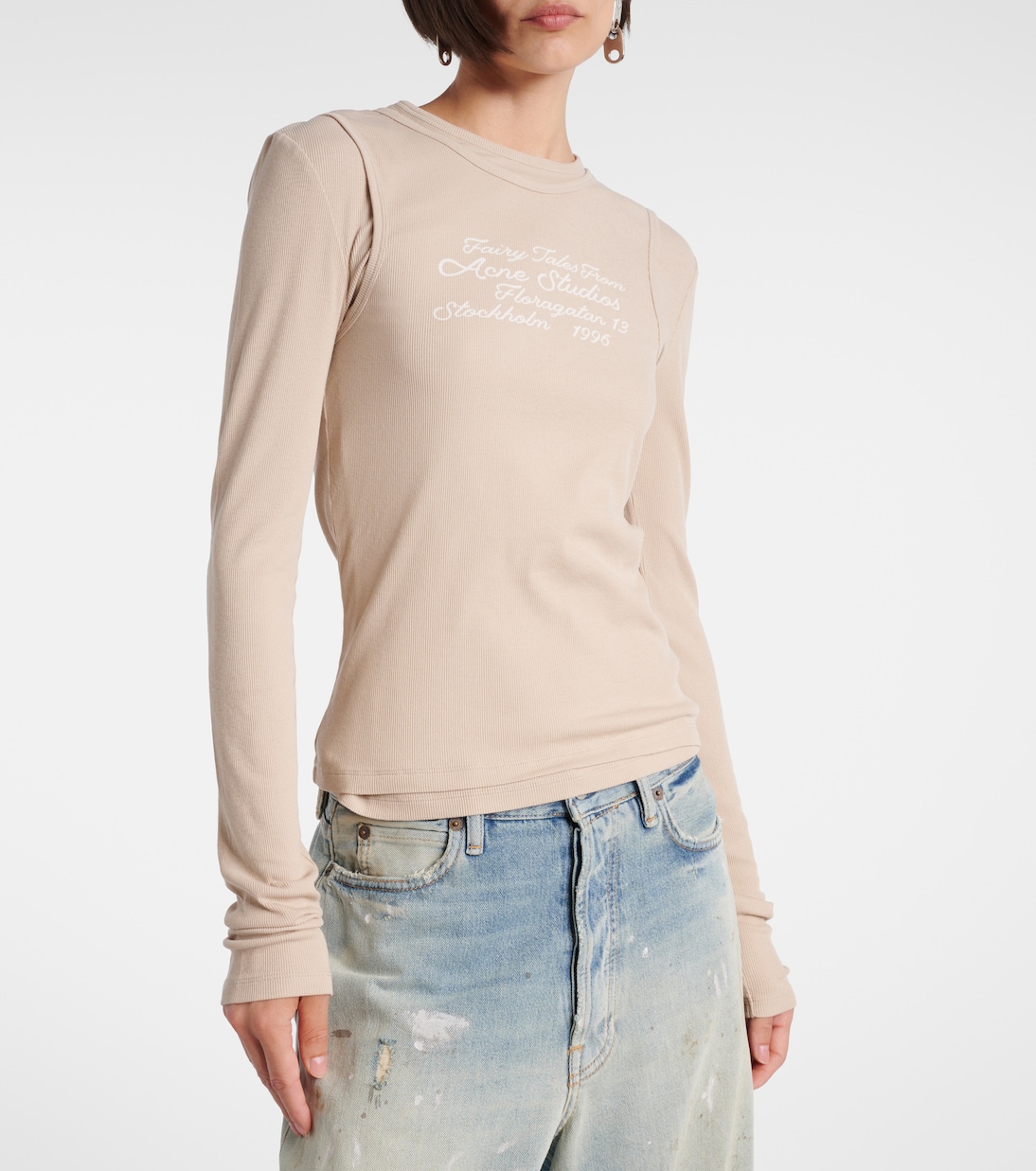 Bedrucktes Longsleeve aus einem Baumwollgemisch | Acne Studios