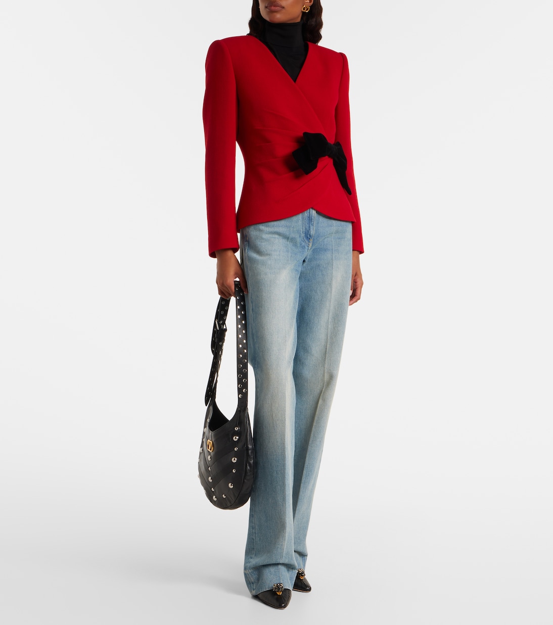 Medium studded leather shoulder bag | Valentino Garavani