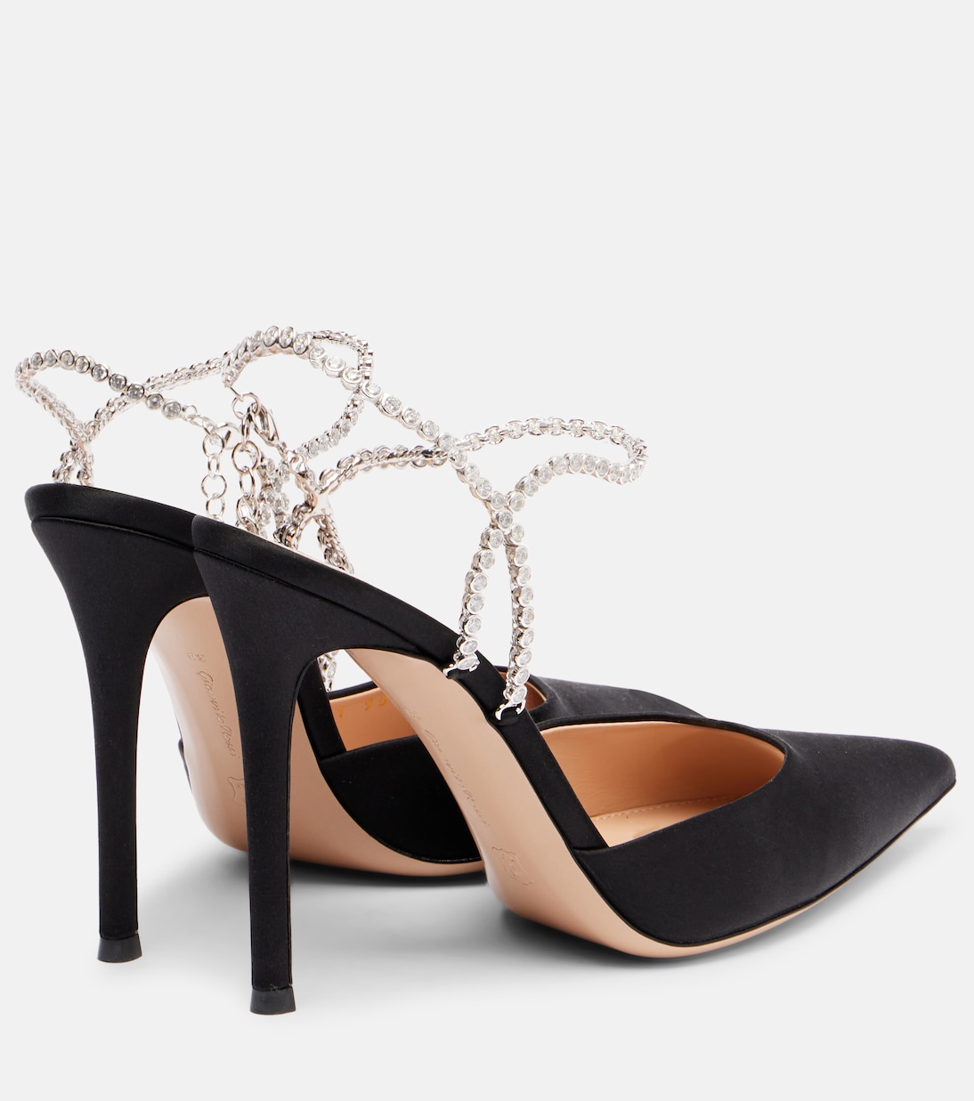 Crystal-embellished satin pumps | Gianvito Rossi