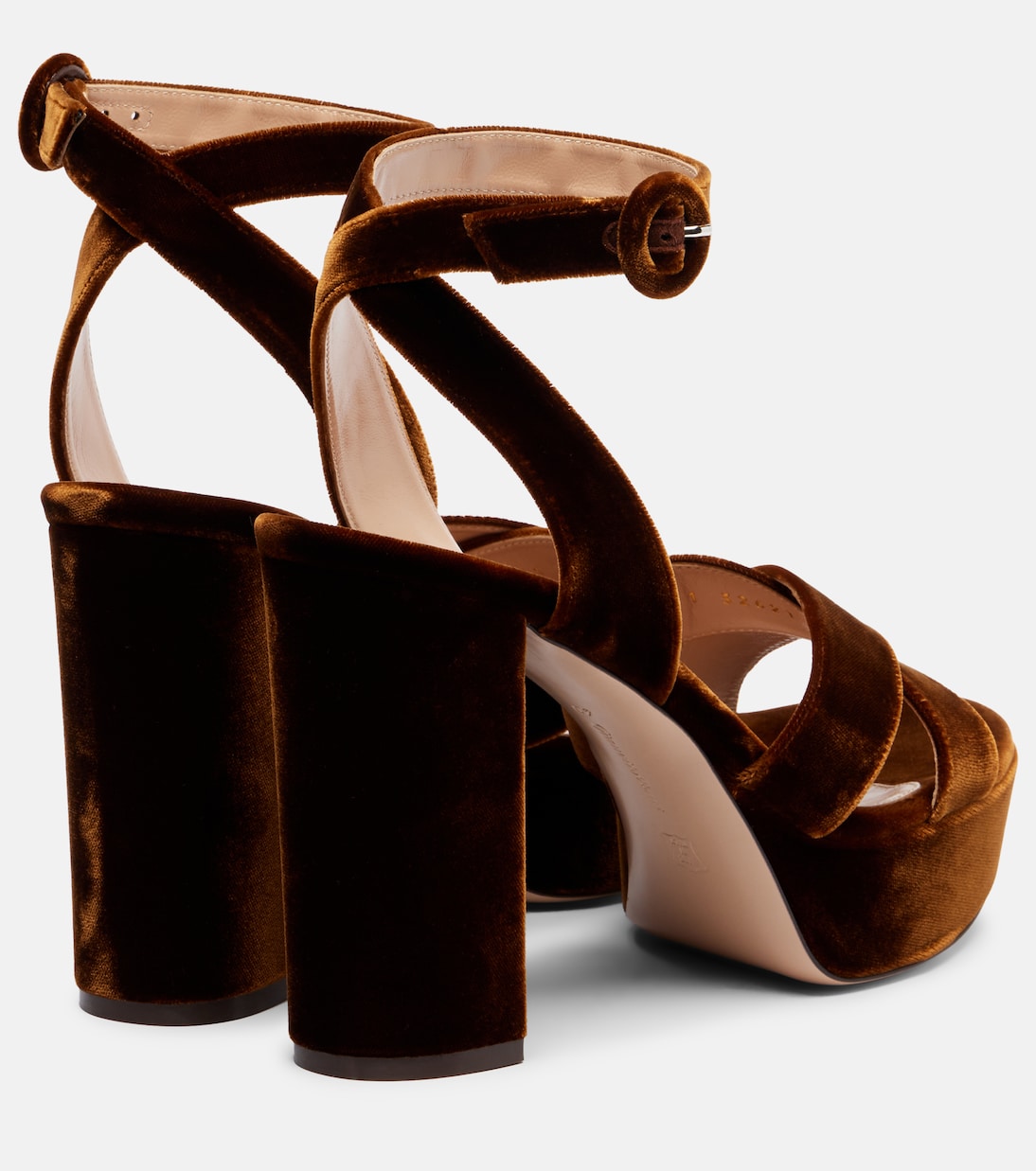 Sandali Sabrina 105 in velluto con plateau | Gianvito Rossi