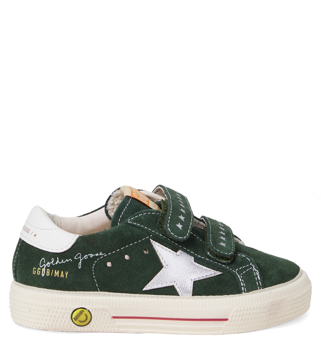 May School leather-trimmed suede sneakers | Golden Goose Kids