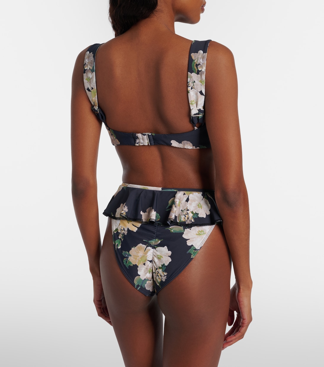 Tamarindo Liz floral ruffled bikini bottoms | Montce