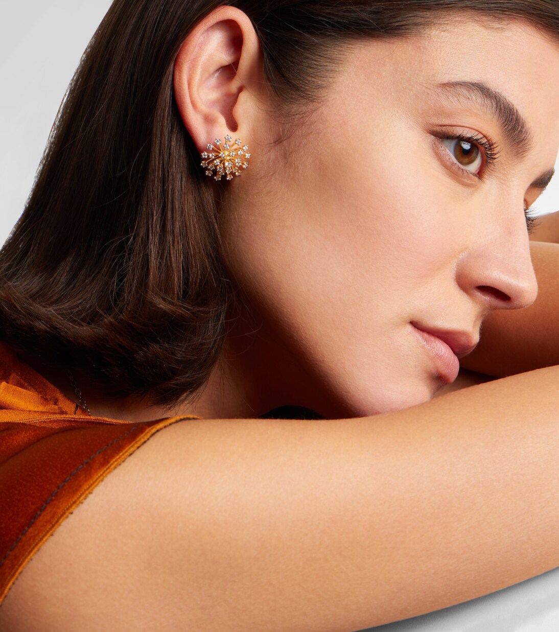 Boucles d’oreilles Burst Large en or 14 ct et diamants | Sydney Evan