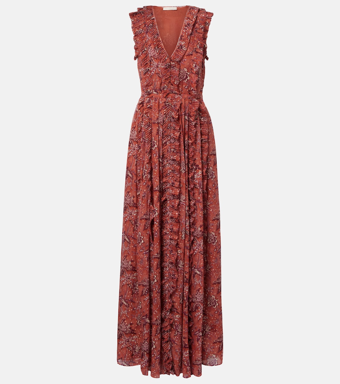 Aida ruffled silk-blend chiffon maxi dress | Ulla Johnson