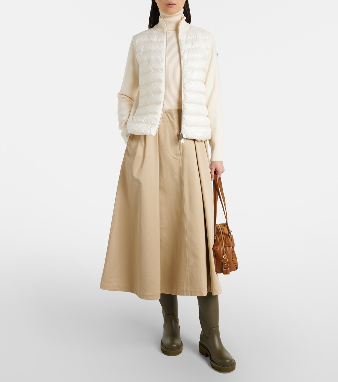 Down-paneled virgin wool cardigan | Moncler