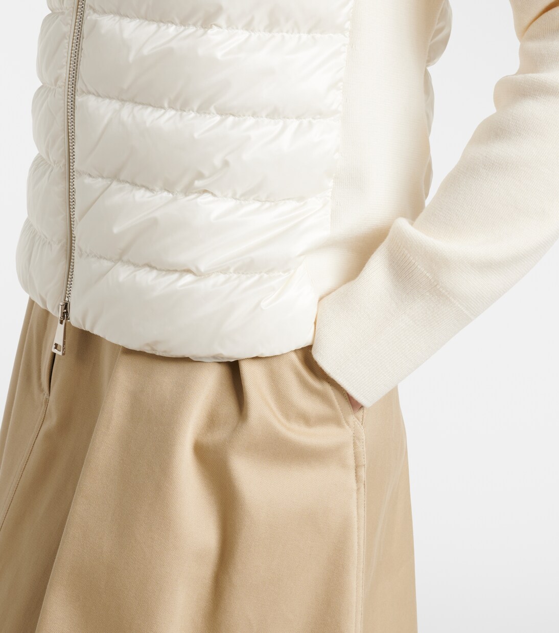 Down-paneled virgin wool cardigan | Moncler