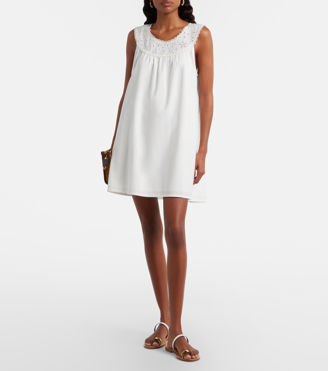 Salma embroidered cotton minidress | Posse