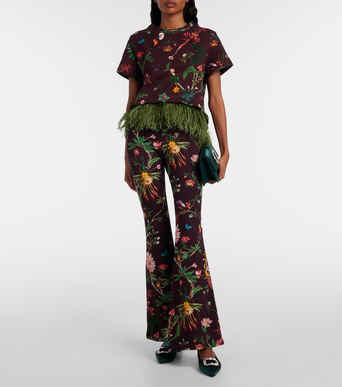 T-Shirt La Scala aus Baumwolle mit Federn | La DoubleJ