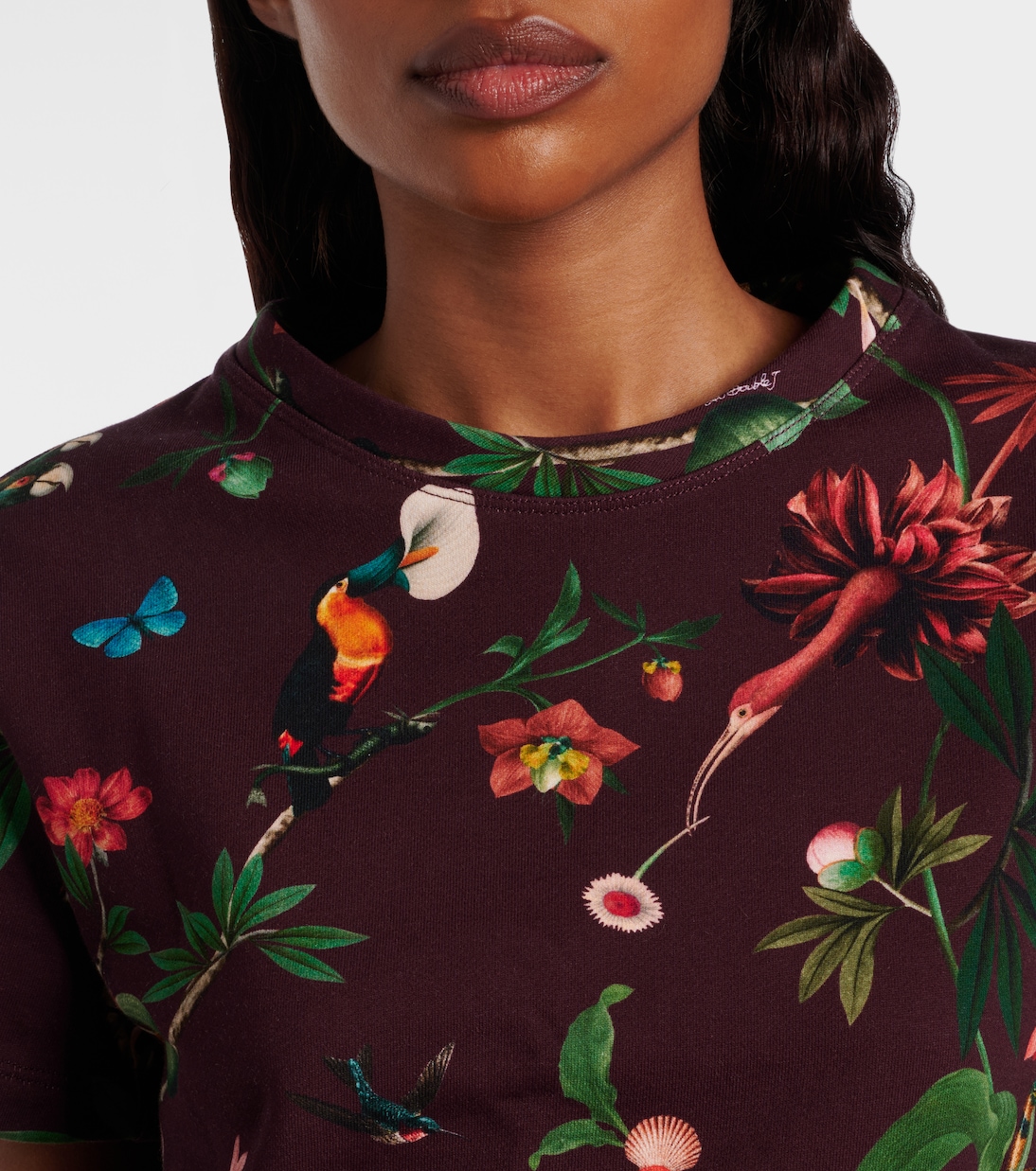 T-Shirt La Scala aus Baumwolle mit Federn | La DoubleJ