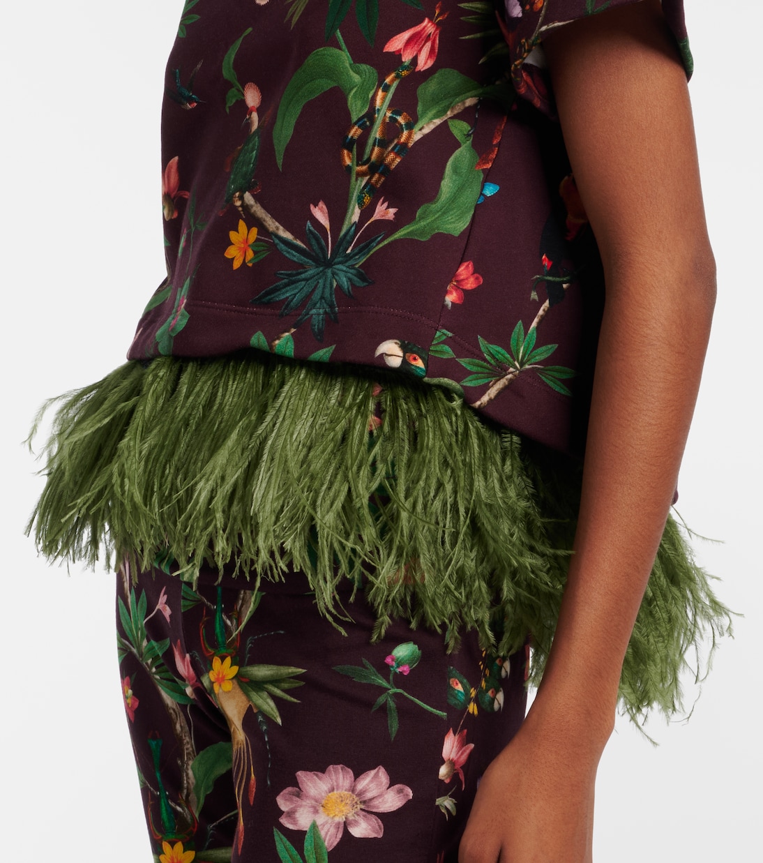 T-Shirt La Scala aus Baumwolle mit Federn | La DoubleJ