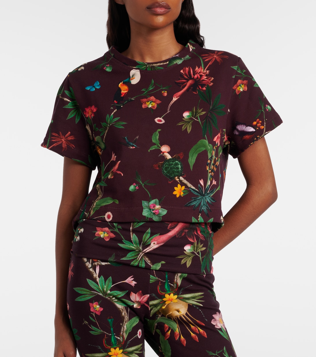 T-Shirt La Scala aus Baumwolle mit Federn | La DoubleJ