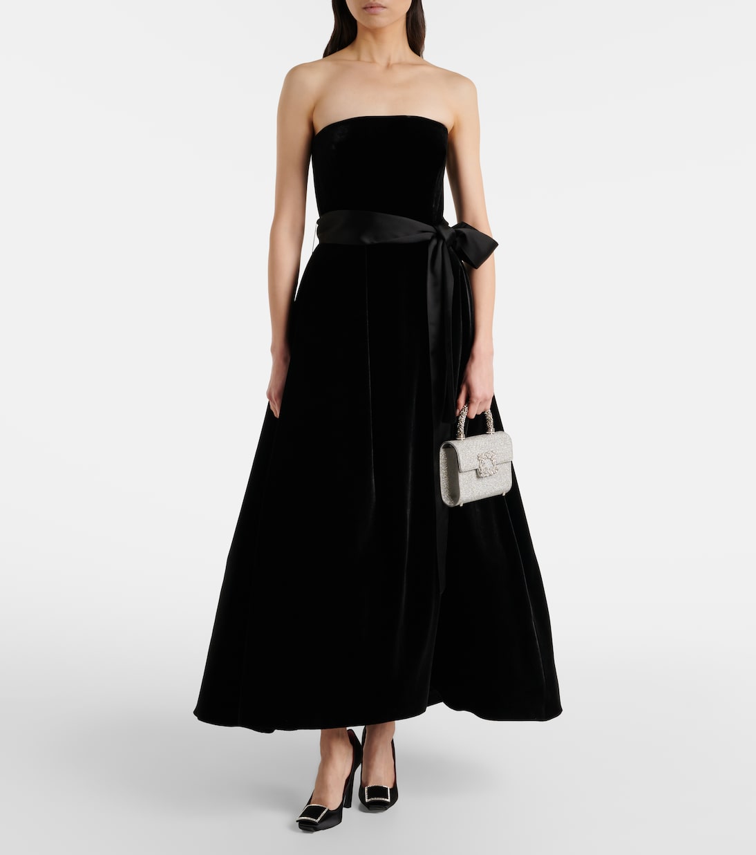 Jewel Efflorescence Mini glitter tote bag | Roger Vivier