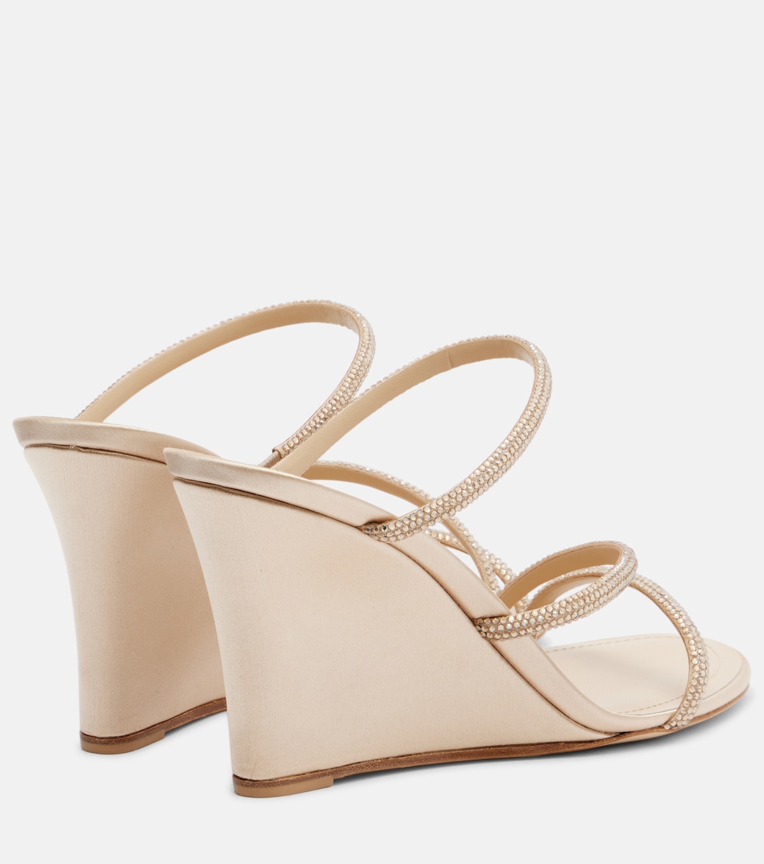 Crystal-embellished satin wedges  | Rene Caovilla