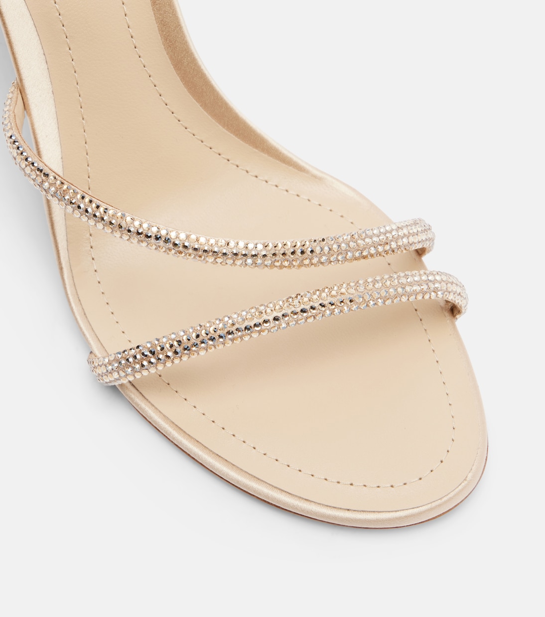 Crystal-embellished satin wedges  | Rene Caovilla