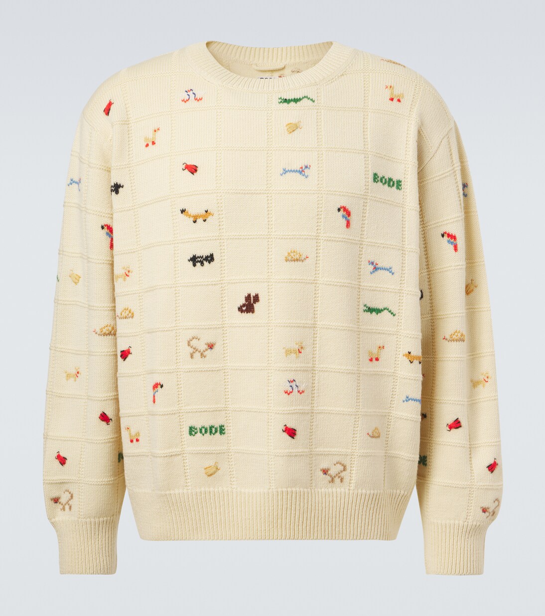 Zoologist embroidered wool and alpaca sweater | Bode