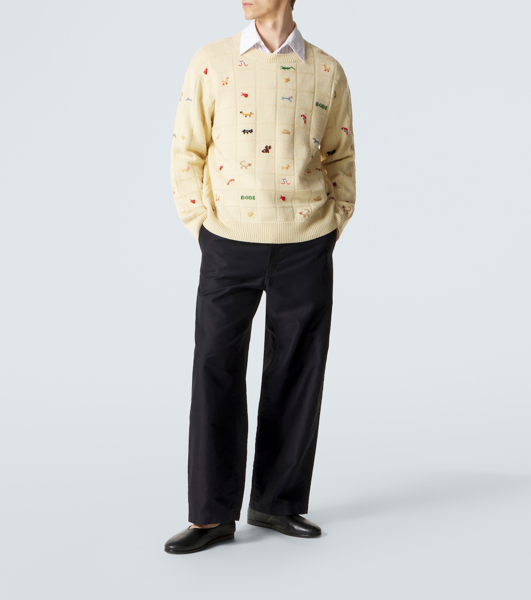 Zoologist embroidered wool and alpaca sweater | Bode