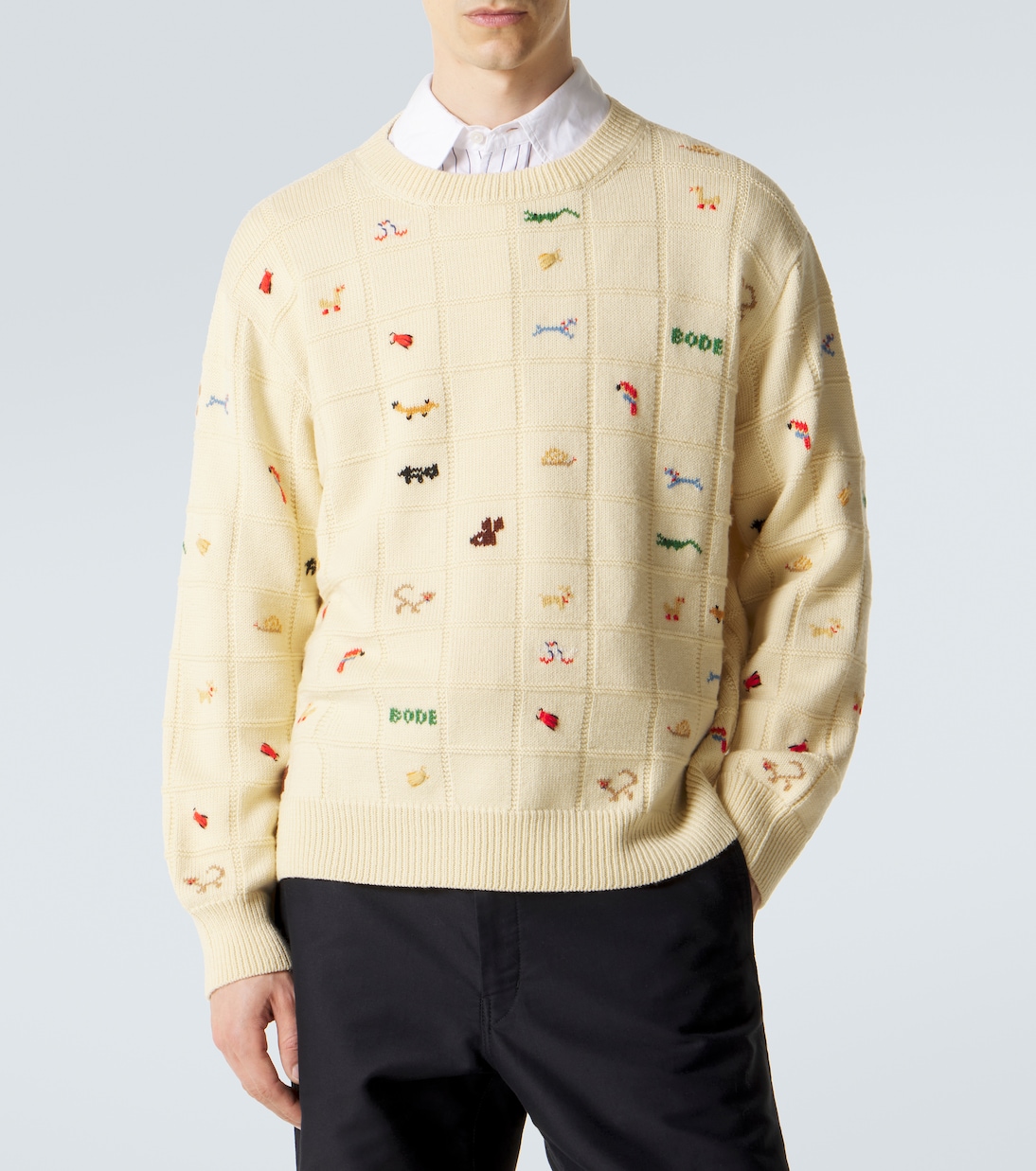 Zoologist embroidered wool and alpaca sweater | Bode
