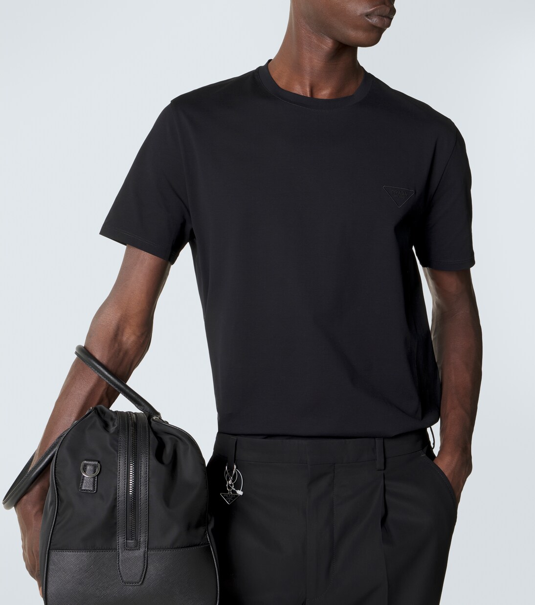 Cotton-blend jersey T-shirt | Prada