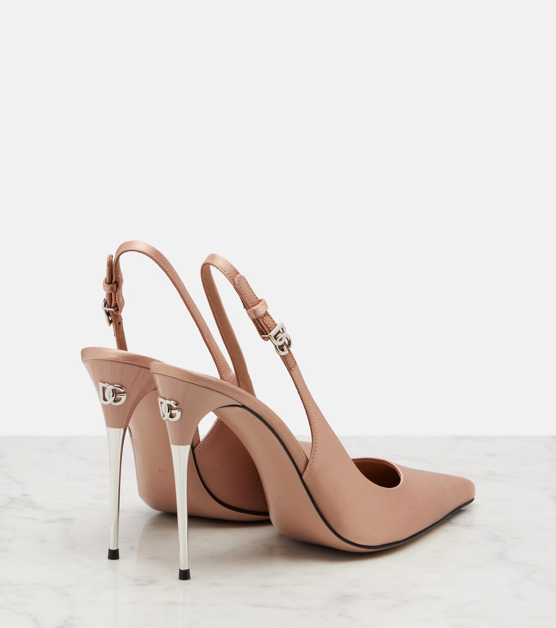 Pumps slingback DG in raso | Dolce&Gabbana