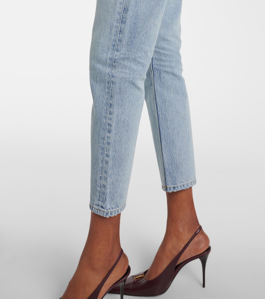 '90s cropped slim jeans | Saint Laurent