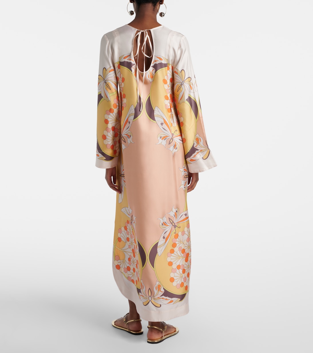 Maxikleid Twin Flame aus Seiden-Twill | La DoubleJ