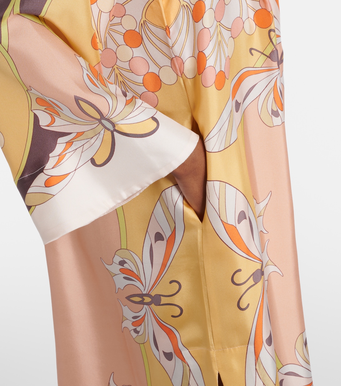 Maxikleid Twin Flame aus Seiden-Twill | La DoubleJ