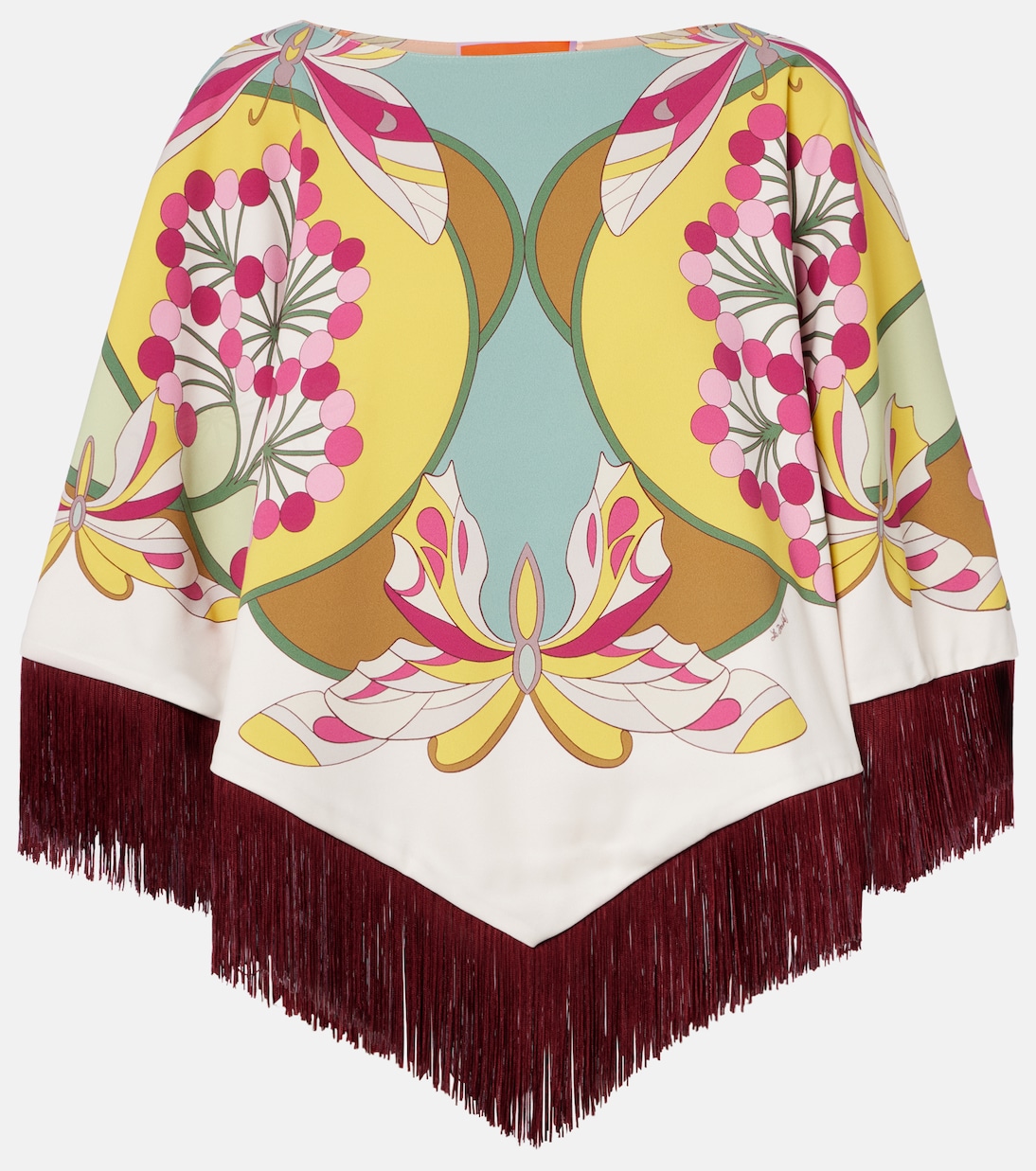 Wendbarer Poncho Florette Placée aus Satin | La DoubleJ