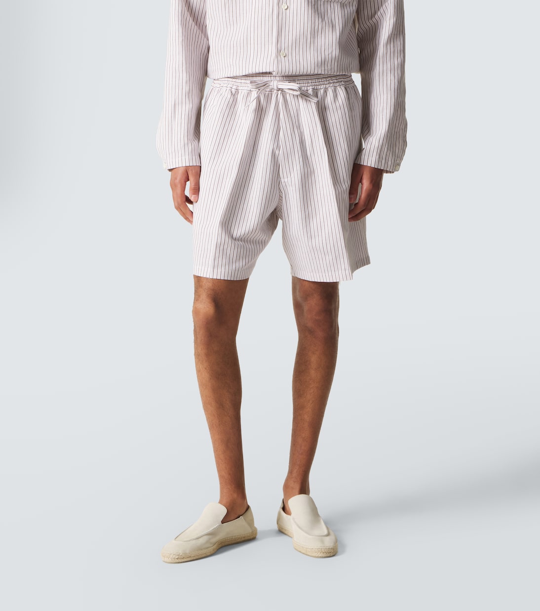 Julian striped cotton and silk shorts | Umit Benan