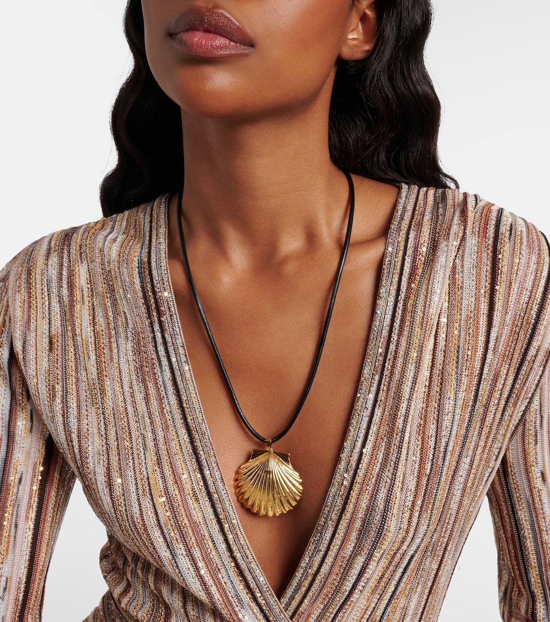 18kt gold-plated pendant necklace | Jennifer Behr