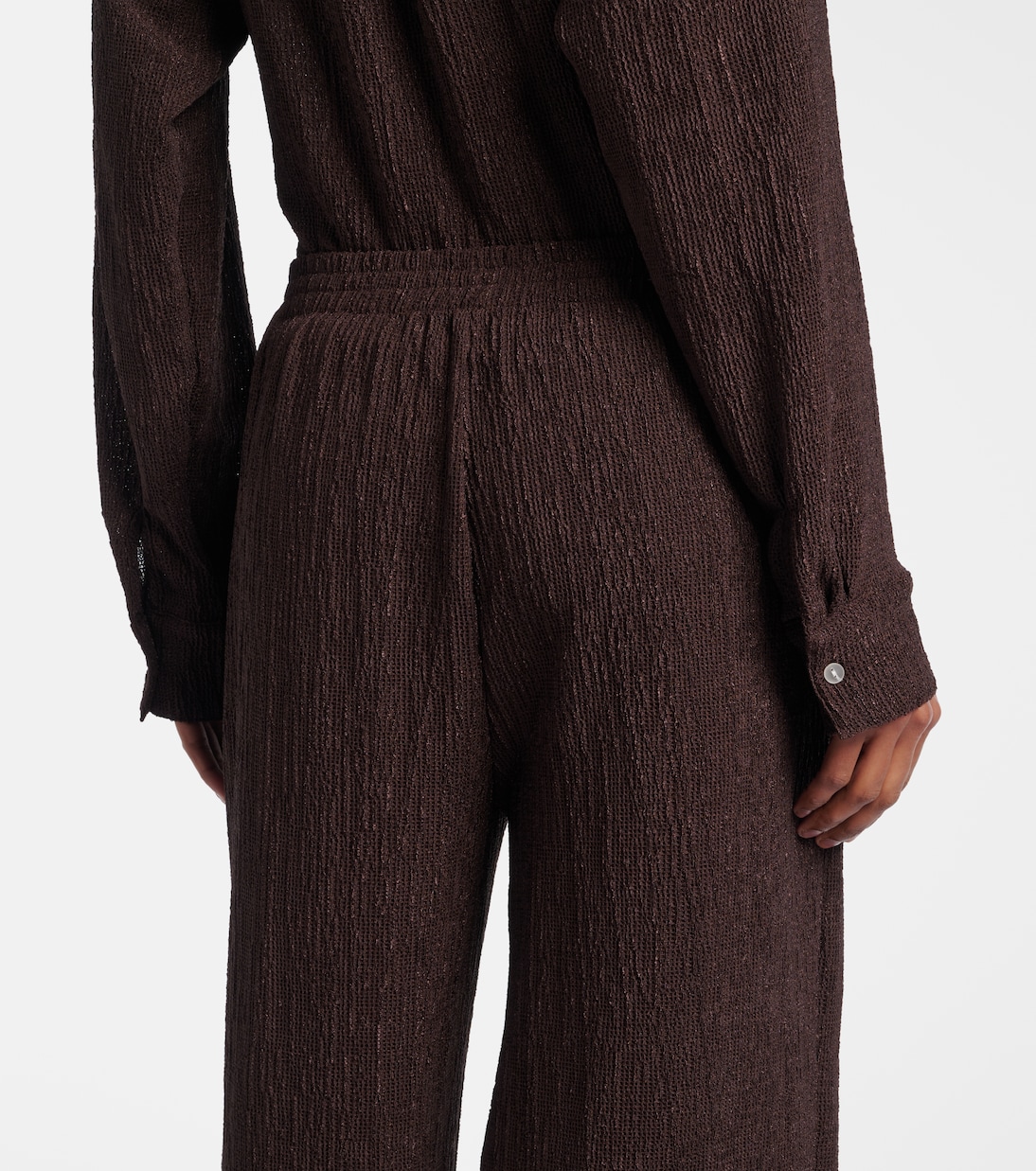 Mika seersucker wide-leg pants | Jade Swim