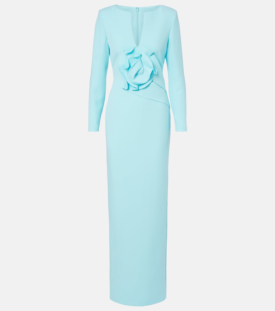 Floral-appliqué crêpe gown | Roland Mouret