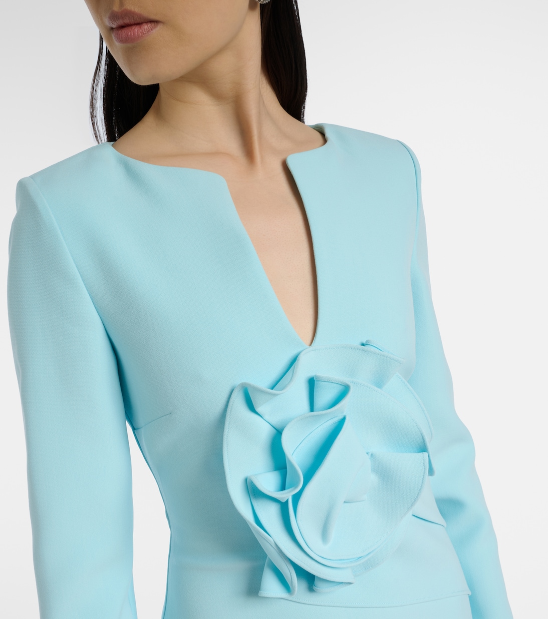 Floral-appliqué crêpe gown | Roland Mouret