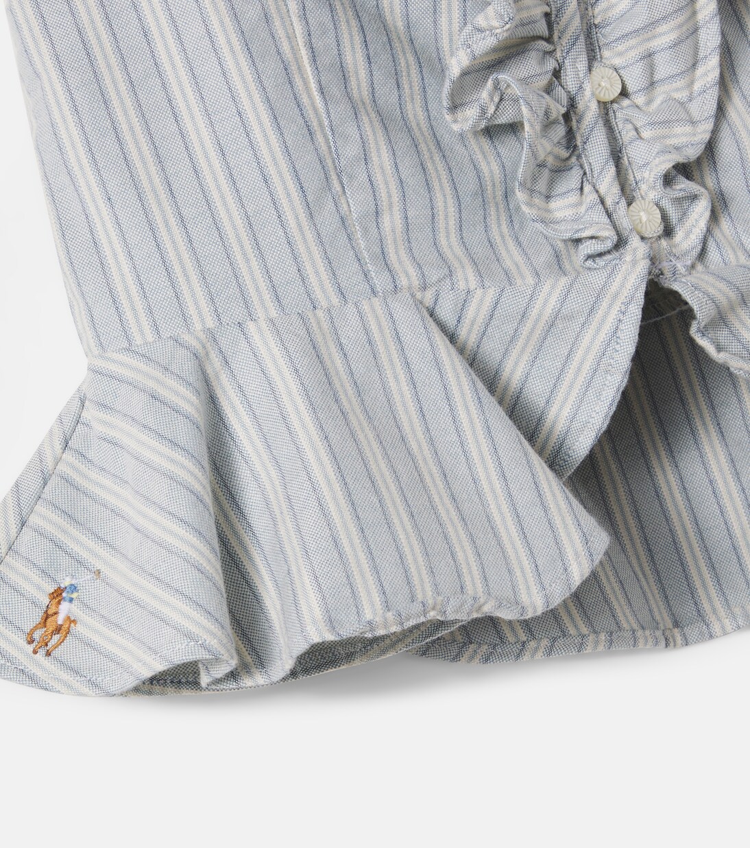Ruffled striped cotton blouse | Polo Ralph Lauren Kids