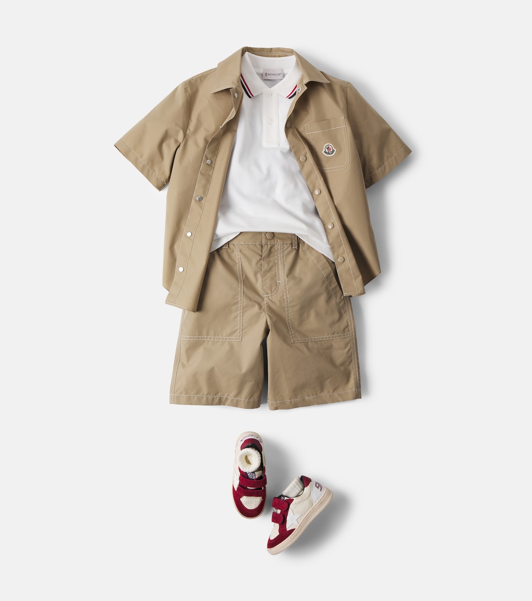 Logo cotton piqué polo shirt | Moncler Enfant