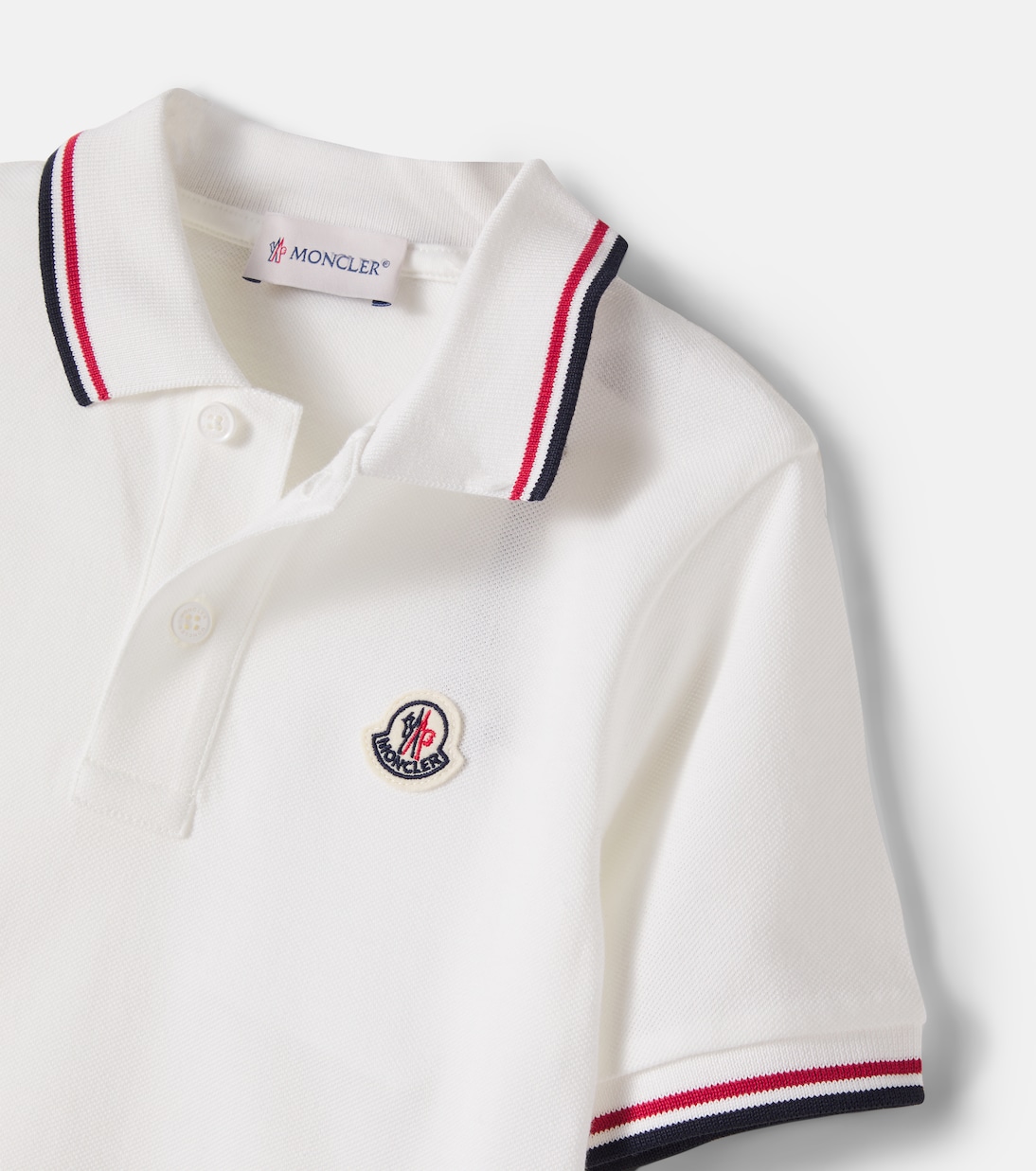 Logo cotton piqué polo shirt | Moncler Enfant
