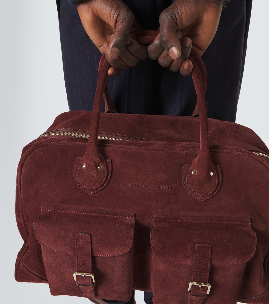 Suede duffel bag | Brunello Cucinelli