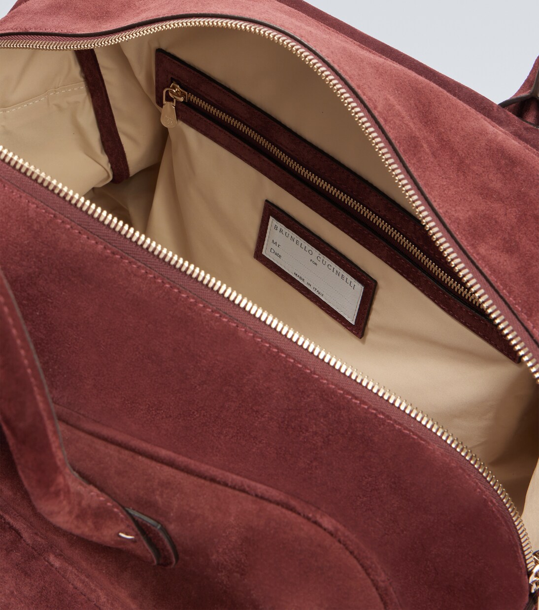 Suede duffel bag | Brunello Cucinelli