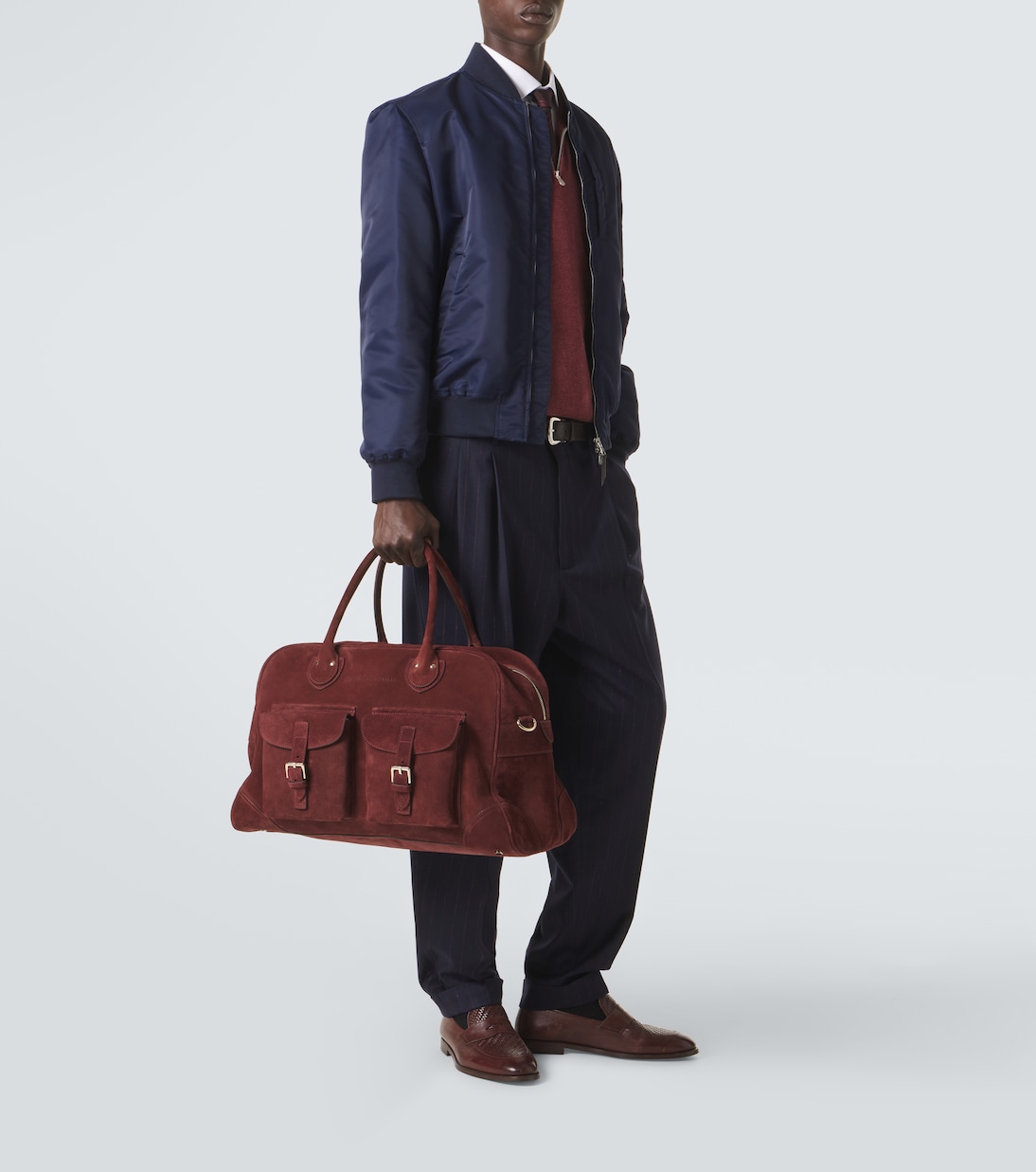 Suede duffel bag | Brunello Cucinelli