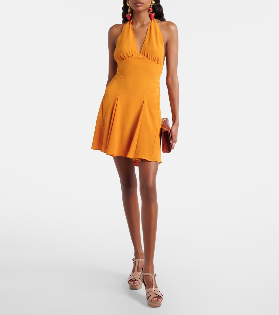 Sandales Tribute 105 à plateau en cuir verni | Saint Laurent