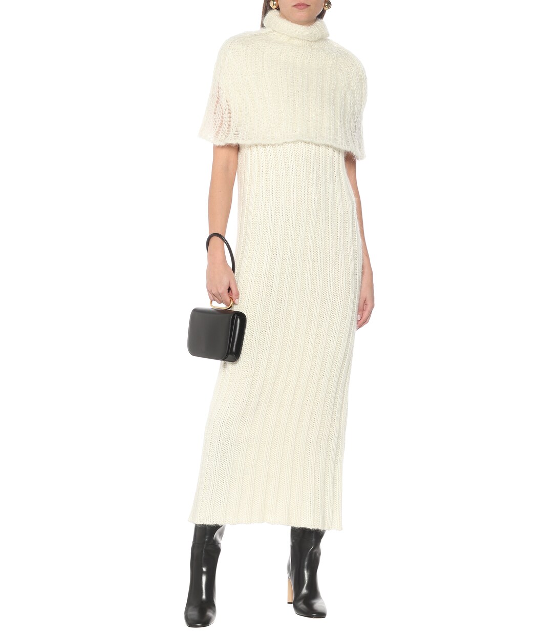 Robe longue en laine et mohair mélangés | Jil Sander